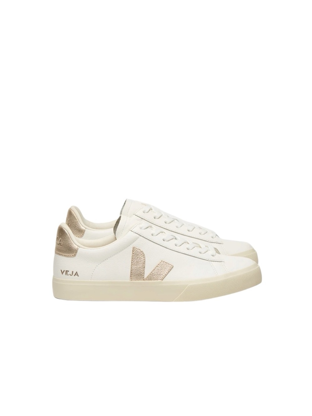 Veja campo leather white platine sneakers